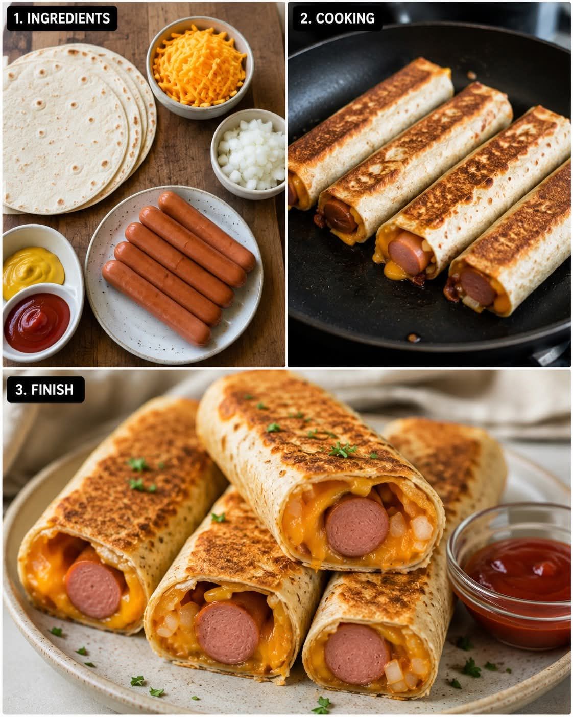 専用ソフト3本 🌭 Hot Dog Cheddar Wrap Melts A scrumptious twist on the classic