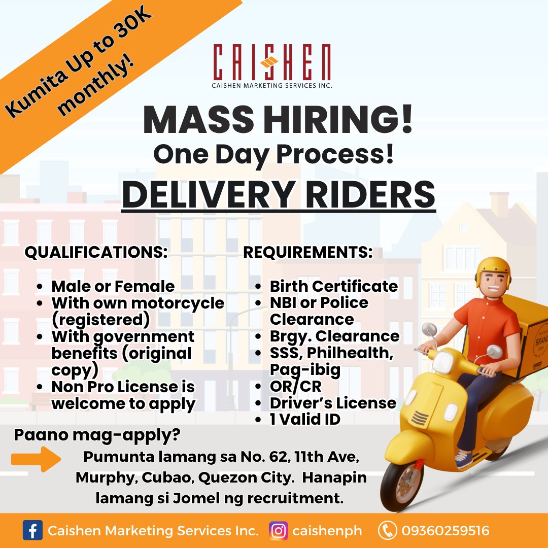 FCT Shopee Delivery Riders/Drivers Job Hiring | Facebook