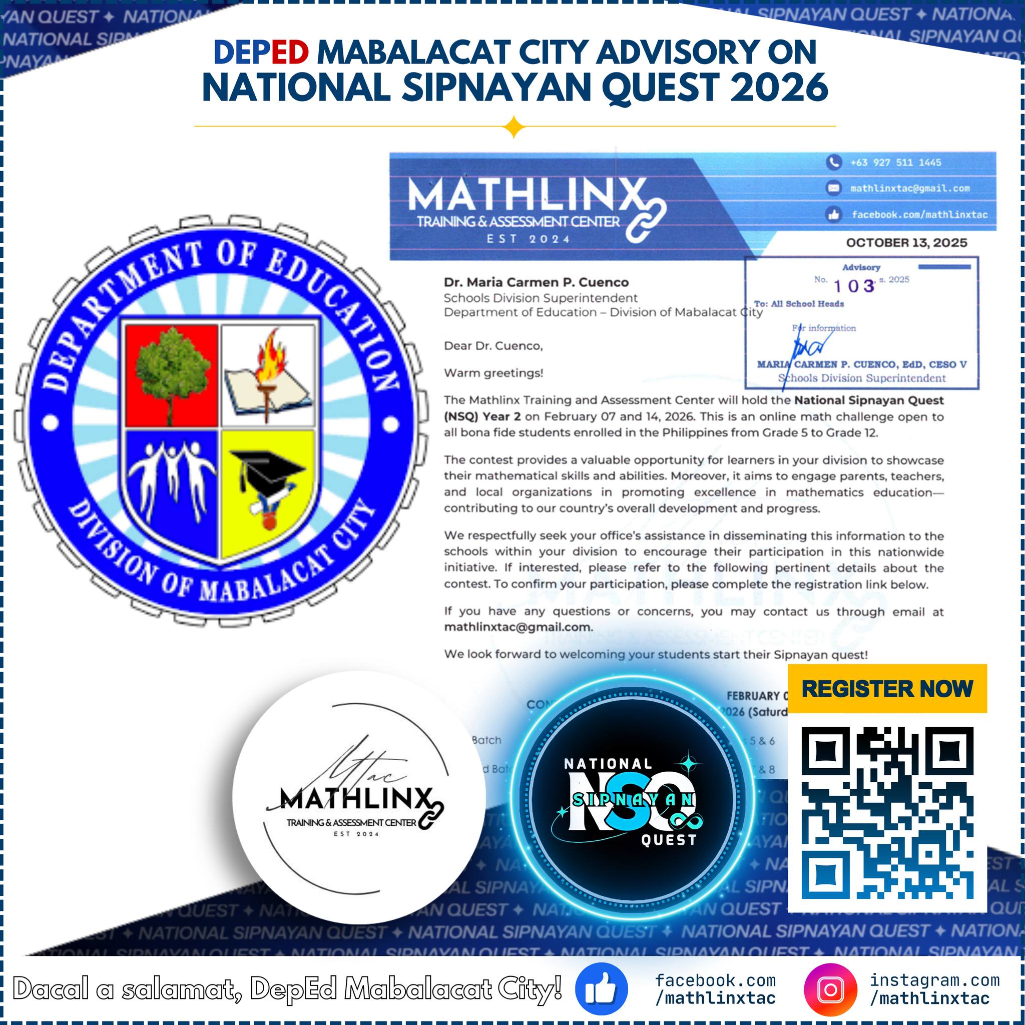 Mathlinx - 🎉 Exciting News from DepEd Division of Mabalacat City! 🎉 We ...