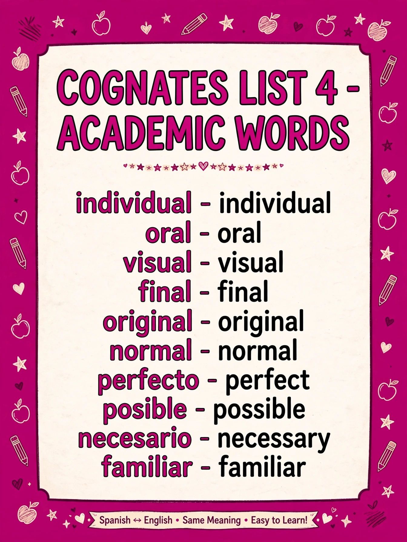 Coxhead's academic word list for english learners