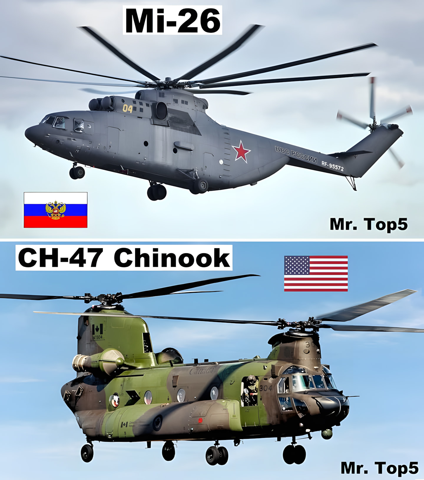Aero - The Russian Mi-26 and the American CH-47 Chinook are both ...