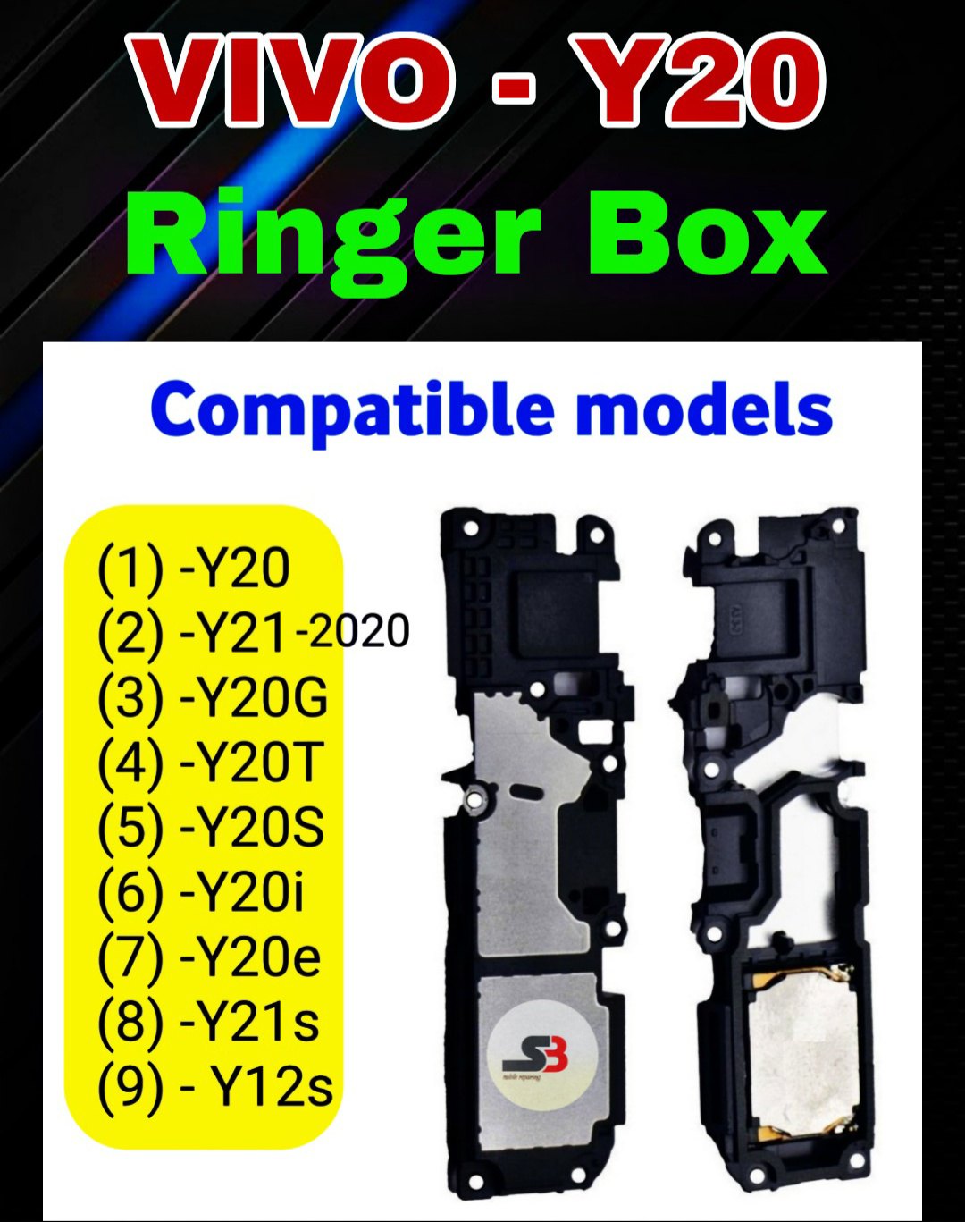 sbmobile01 - Vivo Y20 universal Ringer Box compatible models list ...