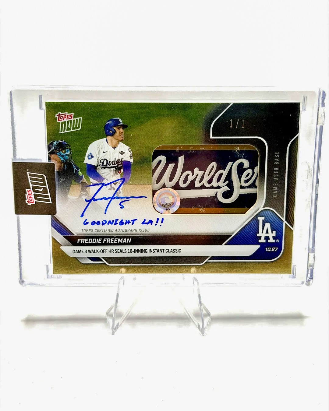 世界10枚限定　Freddie Freeman wbc サインカード A game-used World Series base went inside this Freddie Freeman