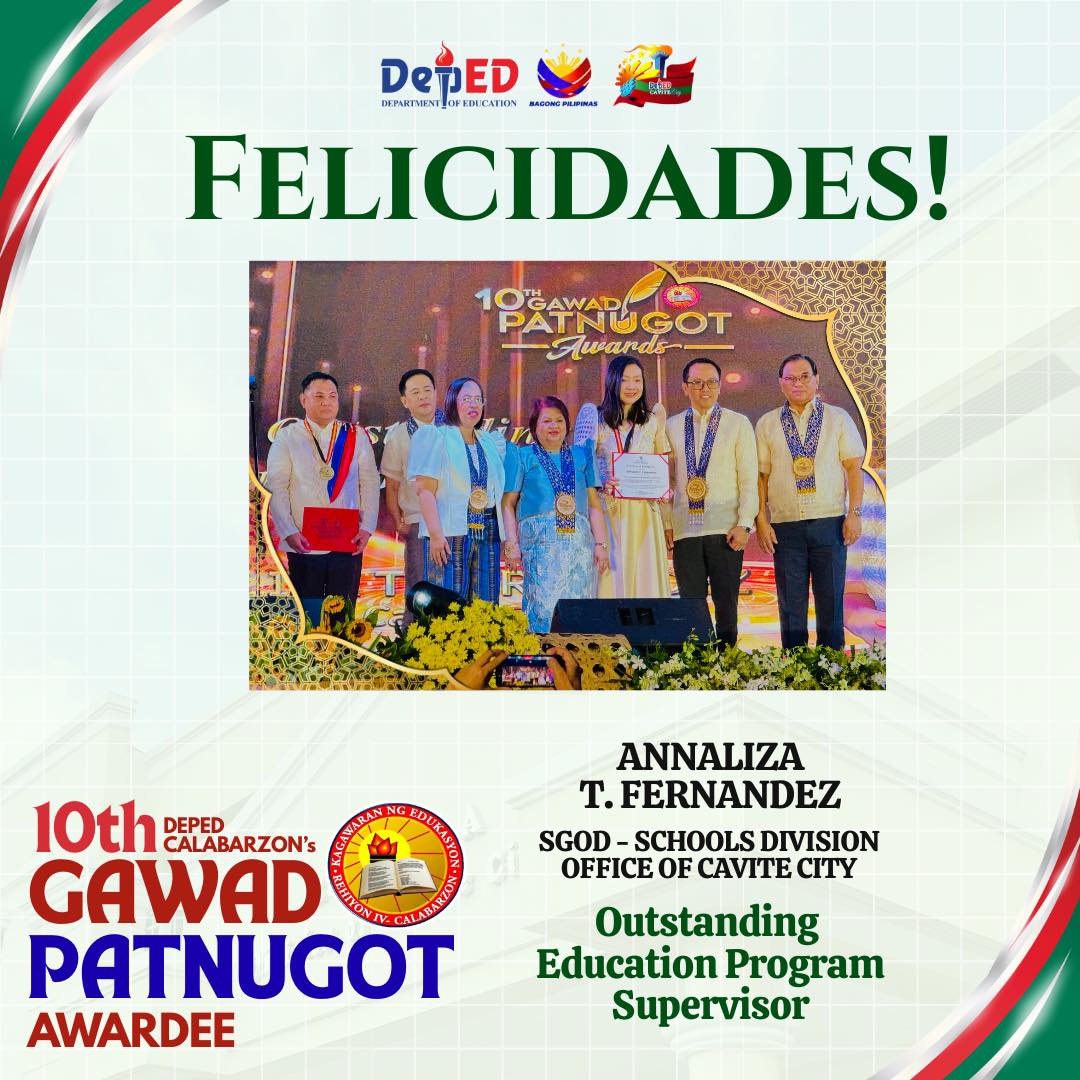 DepEd - Congratulations, Ms. Annaliza T. Fernandez, on your well ...