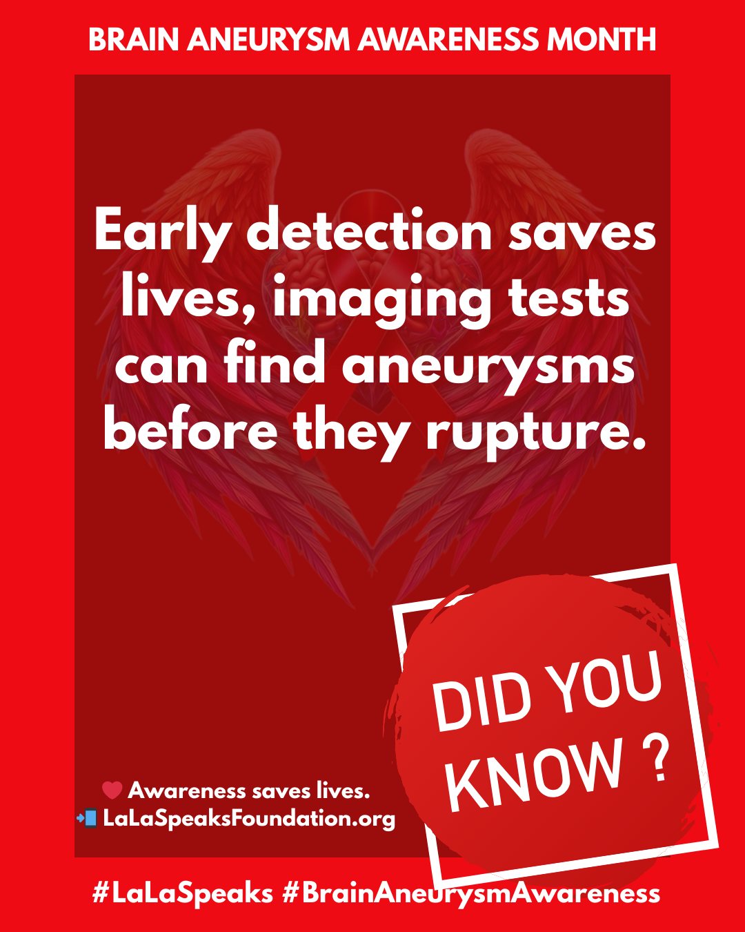 LaLa - 🔍 Early detection saves lives. Imaging tests can find aneurysms ...