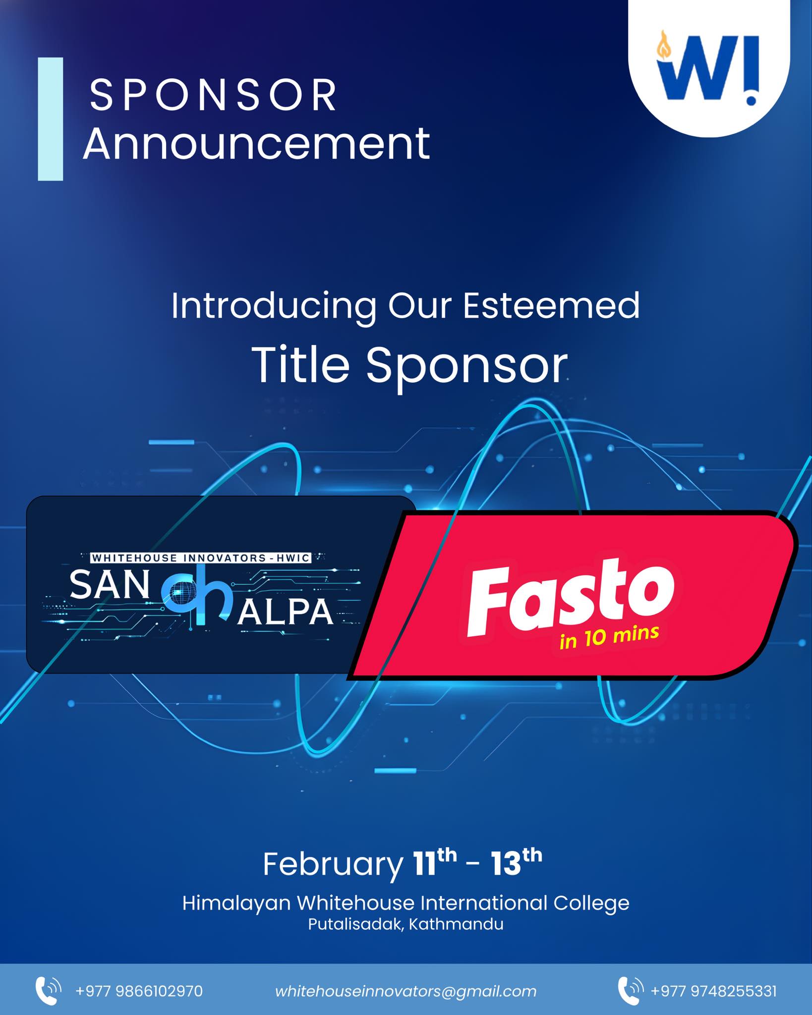 🎉 TITLE SPONSOR ANNOUNCEMENT 🎉... - Whitehouse Innovators | Facebook