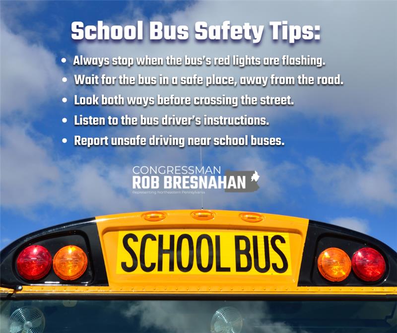Congressman - With school back in session, it's important for everyone ...