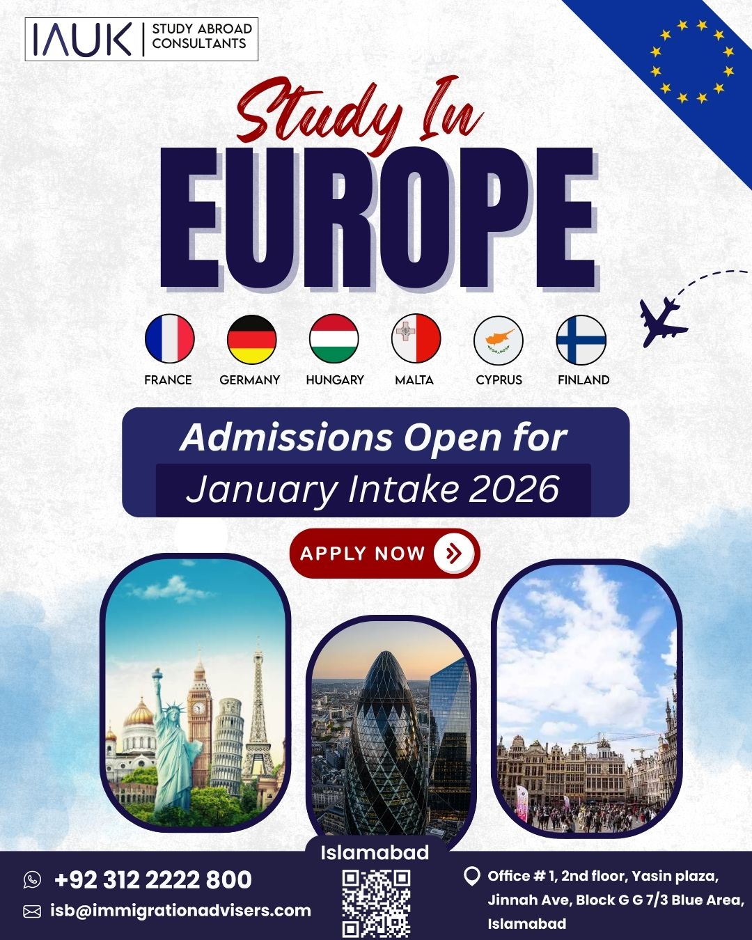 IAUK - 🌍🇪🇺 Study in Europe – January 2026 Intake Now Open! Dreaming of ...