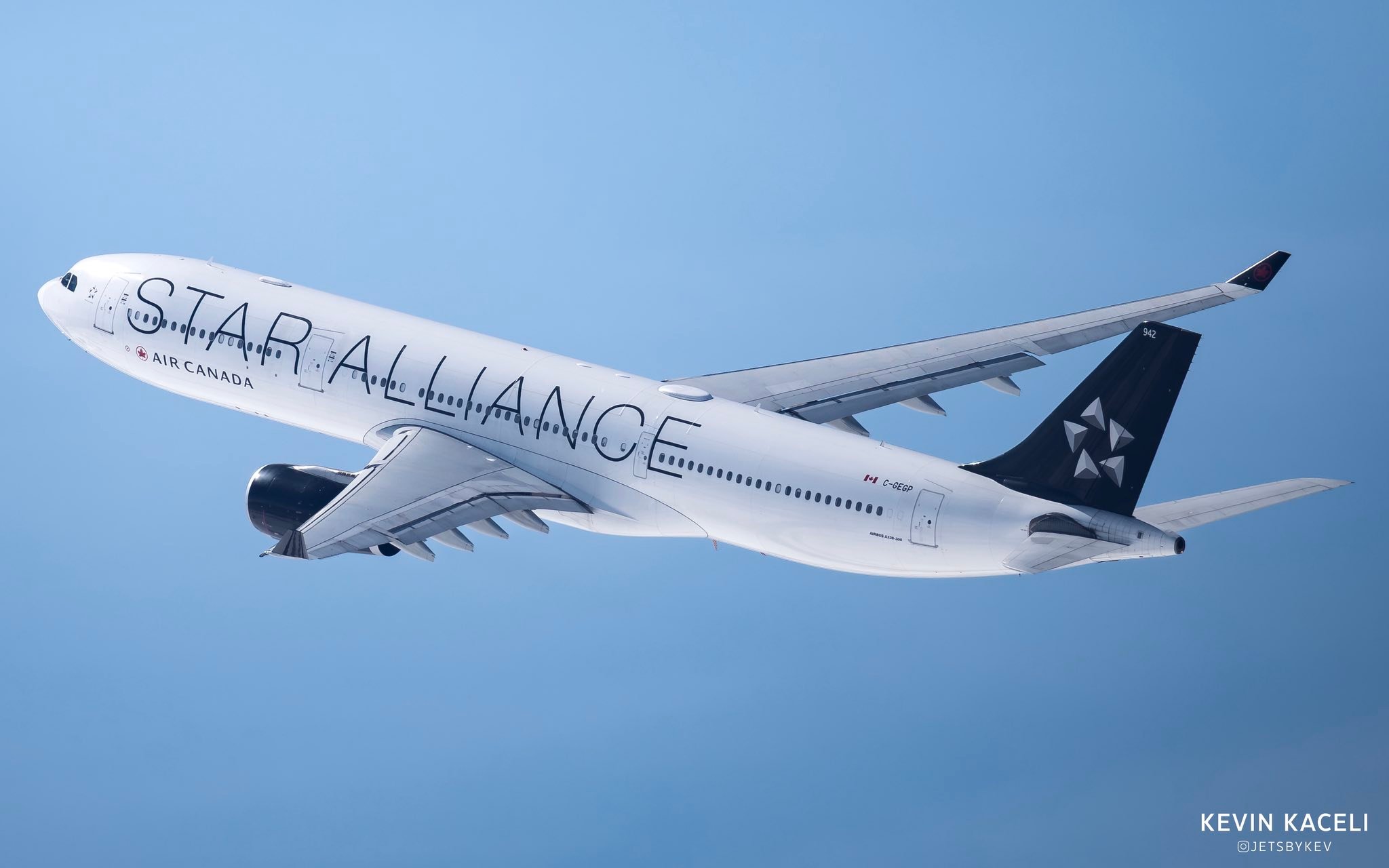 Airbus A330-300 of Air Canada the Fly The Flag / Haut Le Drapeau