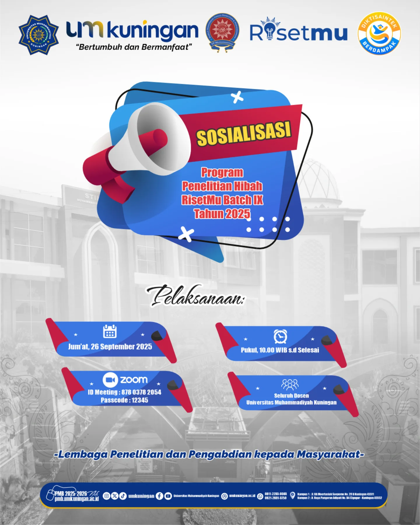 Universitas - 📢 SOSIALISASI PENELITIAN HIBAH RISETMU BATCH IX TAHUN ...