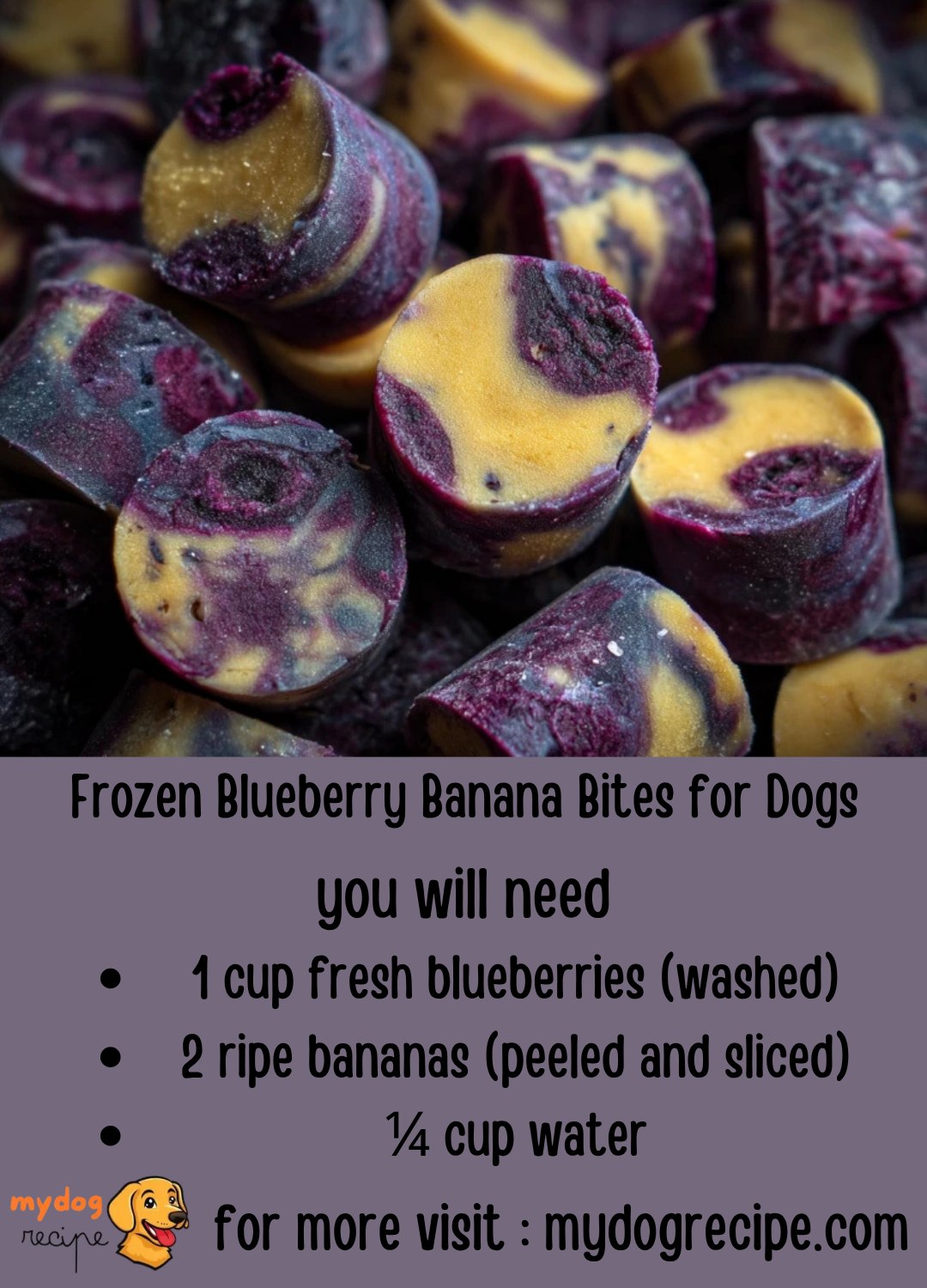 mydogrecipe.com - Frozen Blueberry Banana Bites for Dogs... | Facebook - Dogs Eating Bananas And Blueberries For Allergies
