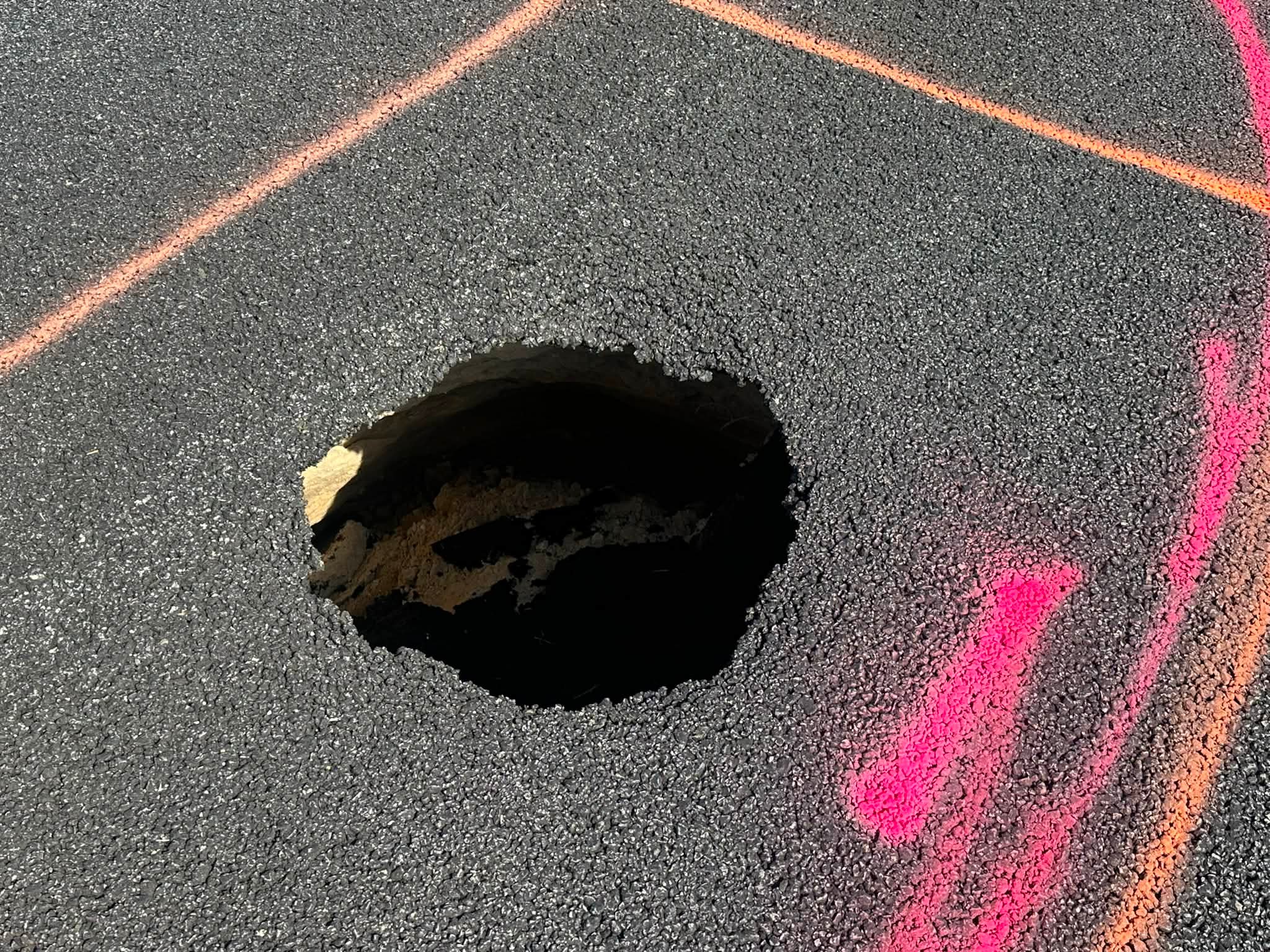 How would you describe this hole in the road? SINK HOLE 🕳️ OR