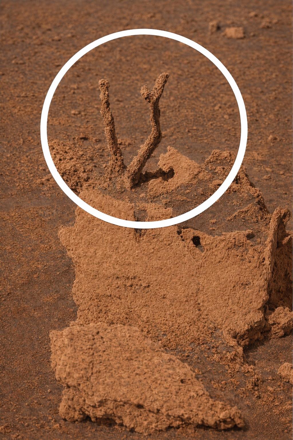 Mars - This rock on Mars appears to have ribbed or layered textures ...