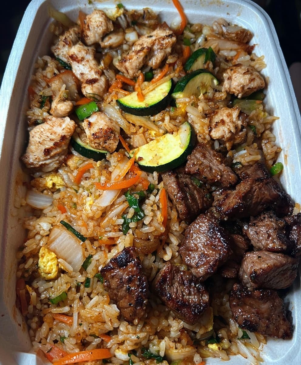 Hibachi Chicken & Steak Fried Rice Box... - Homemade Recipes | Facebook