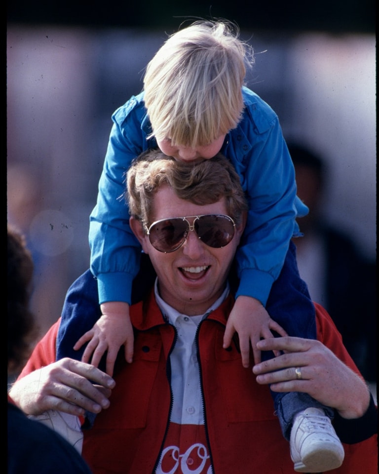 Racing - Bill Elliott and his daughter in a nostalgic photo from 1985 ...