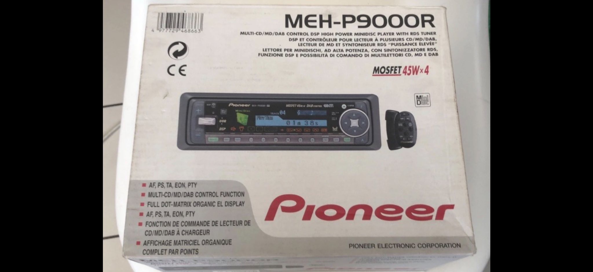 パイオニア MEH-P9000CD マルチCD/MDコントロールMD/CD対応。