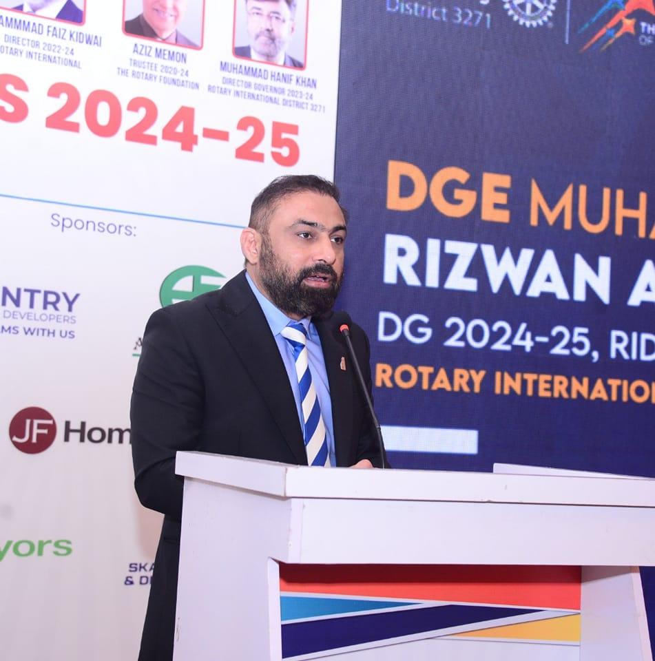 Muhammad Rizwan Adhia DG 2024-25, RID 3271 Pakistan
