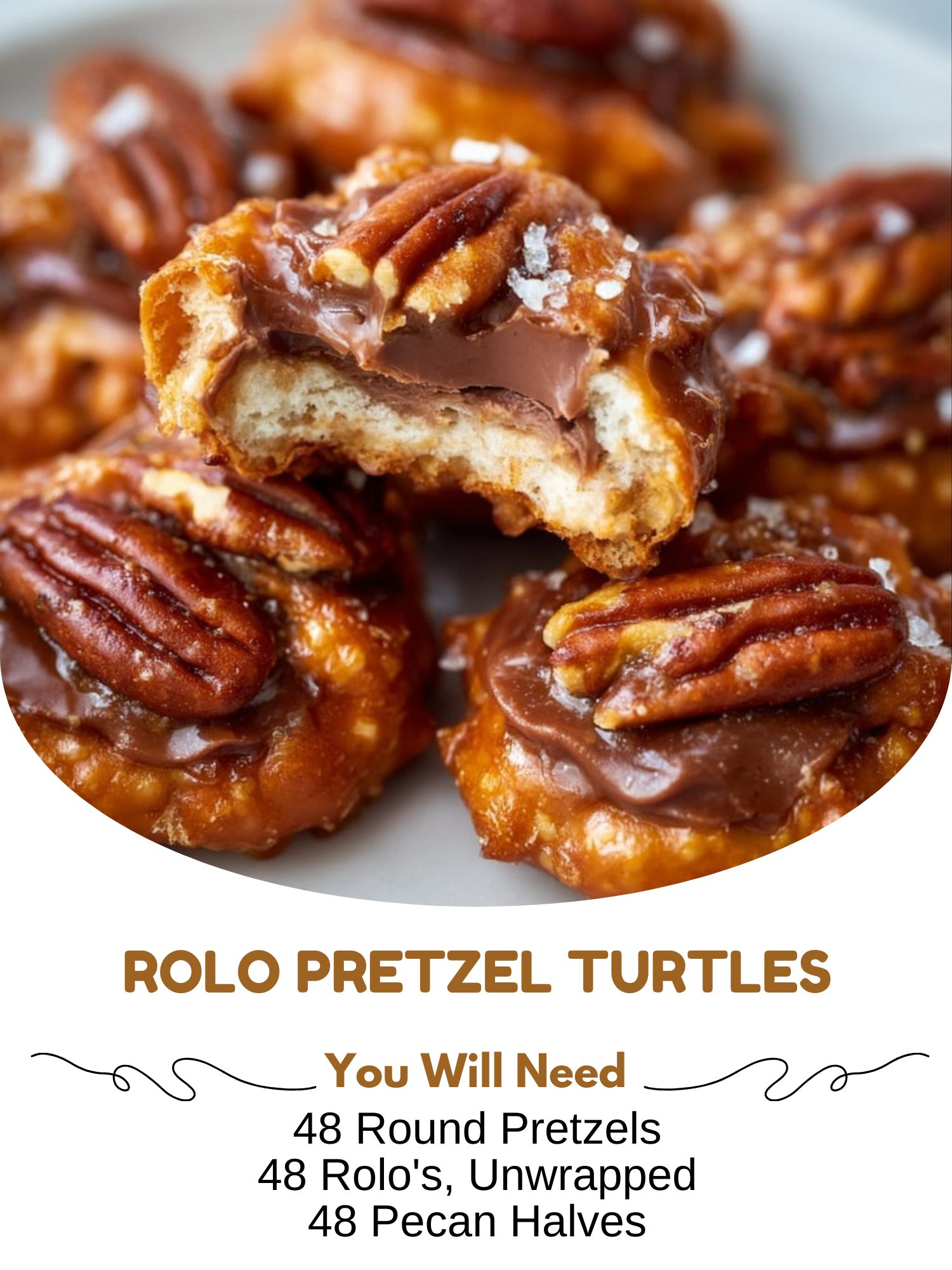 Swift - Rolo Pretzel Turtles Ingredients: - 48 Round Pretzels - 48 Rolo ...