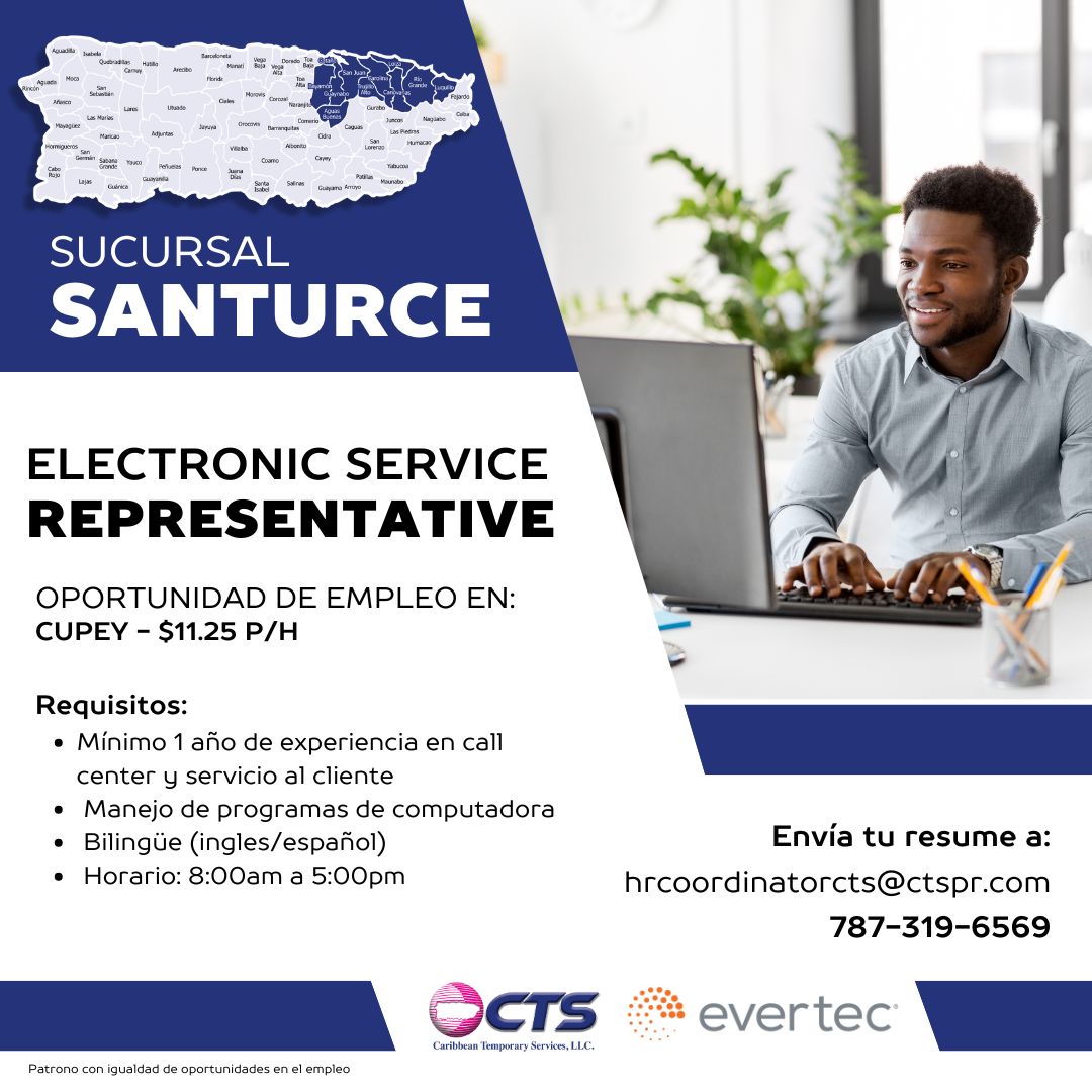 CTS - 💻 ¿Tienes experiencia en servicio al cliente y buen manejo de ...