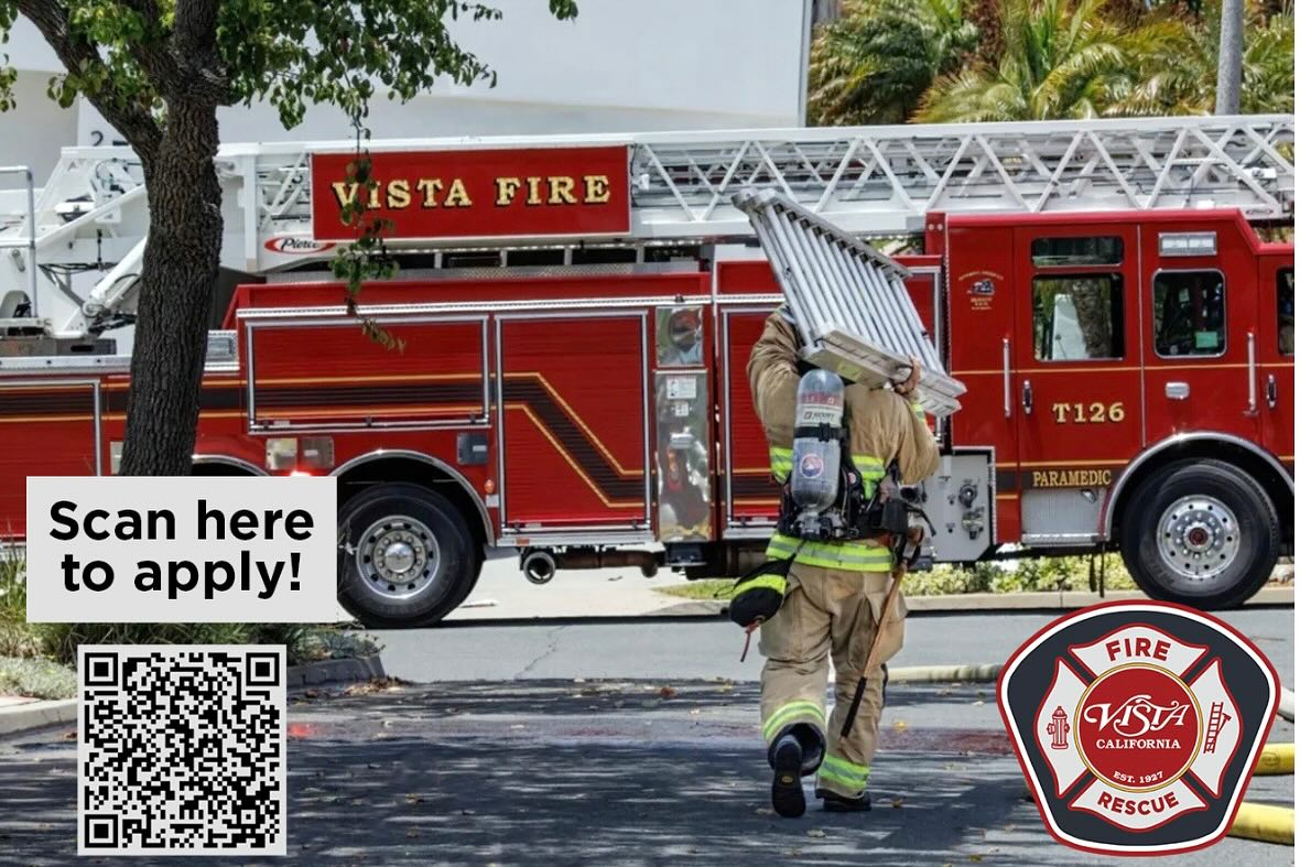 Vista - We are hiring for LATERAL Firefighter/Paramedics! Are you ...