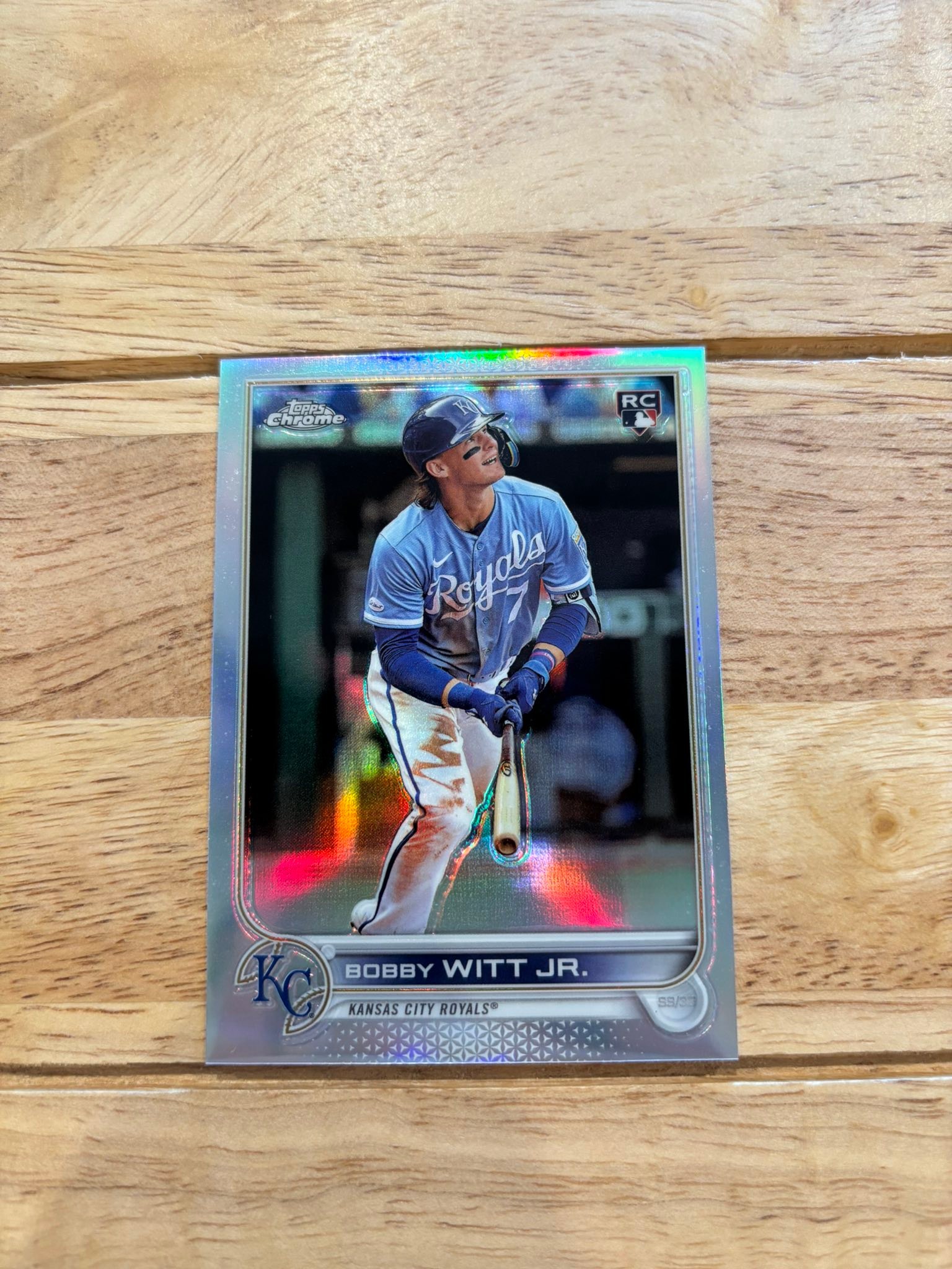 Bobby Witt Jr rookie card from 2022 Topps Chrome hobby box