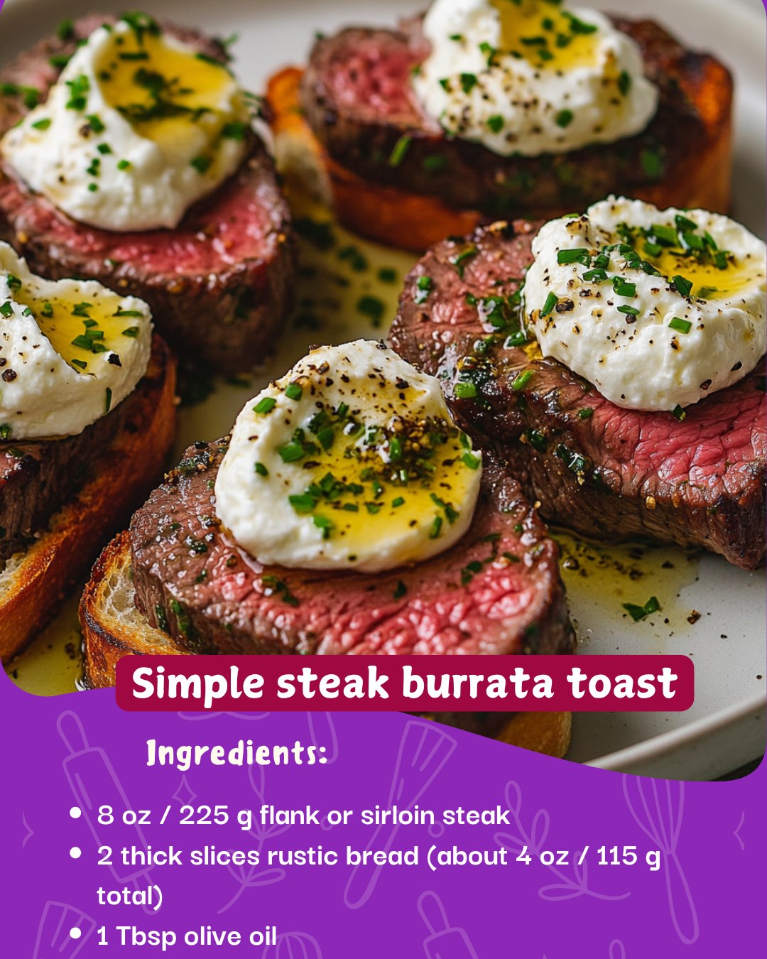 Cooking - 🥩 Steak meets burrata on crisp country toast—pure week-night ...