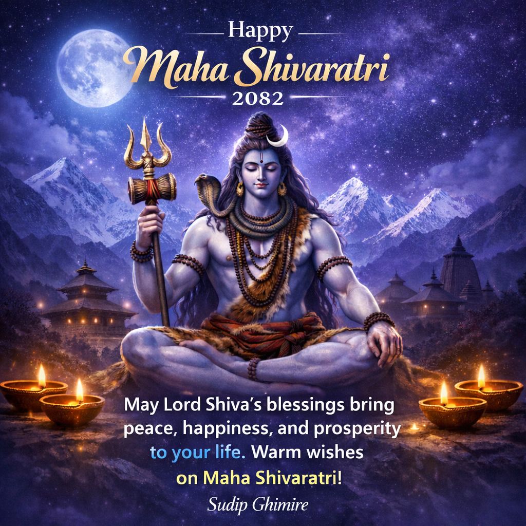 Sudip Ghimire - 🕉️ On this sacred night of Maha Shivaratri... | Facebook