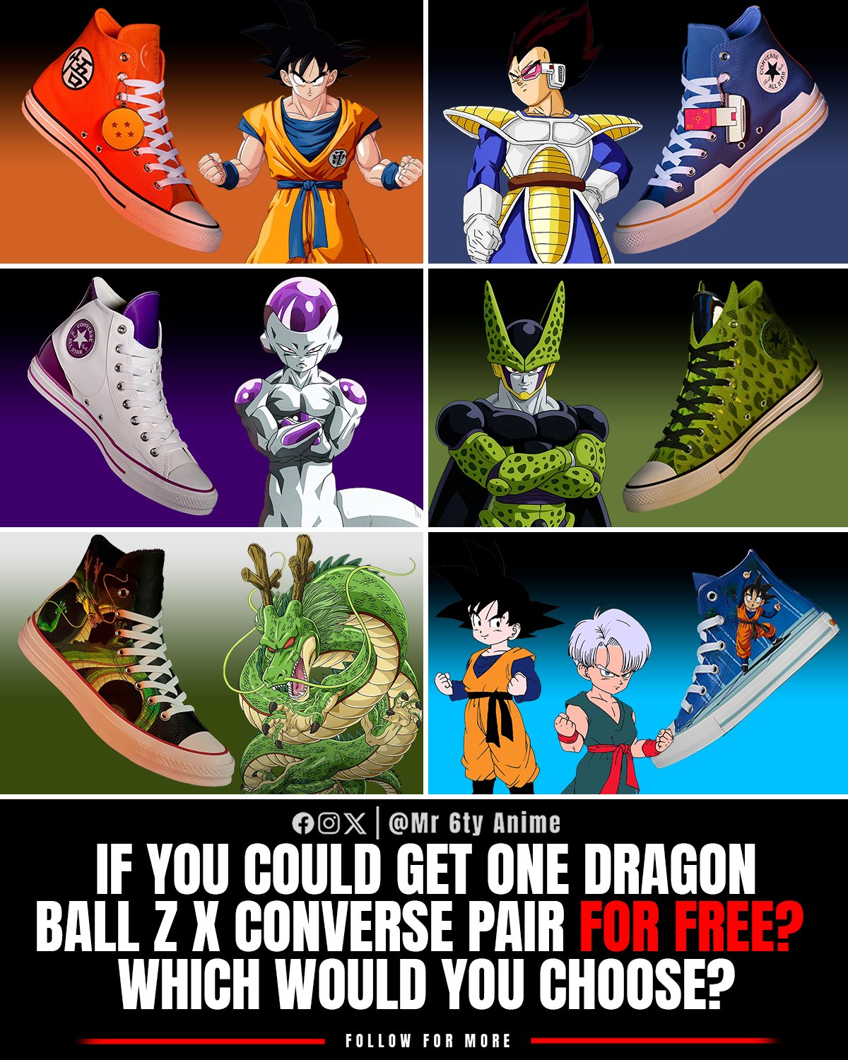 Converse and Dragon Ball Z have teamed up for a new collection