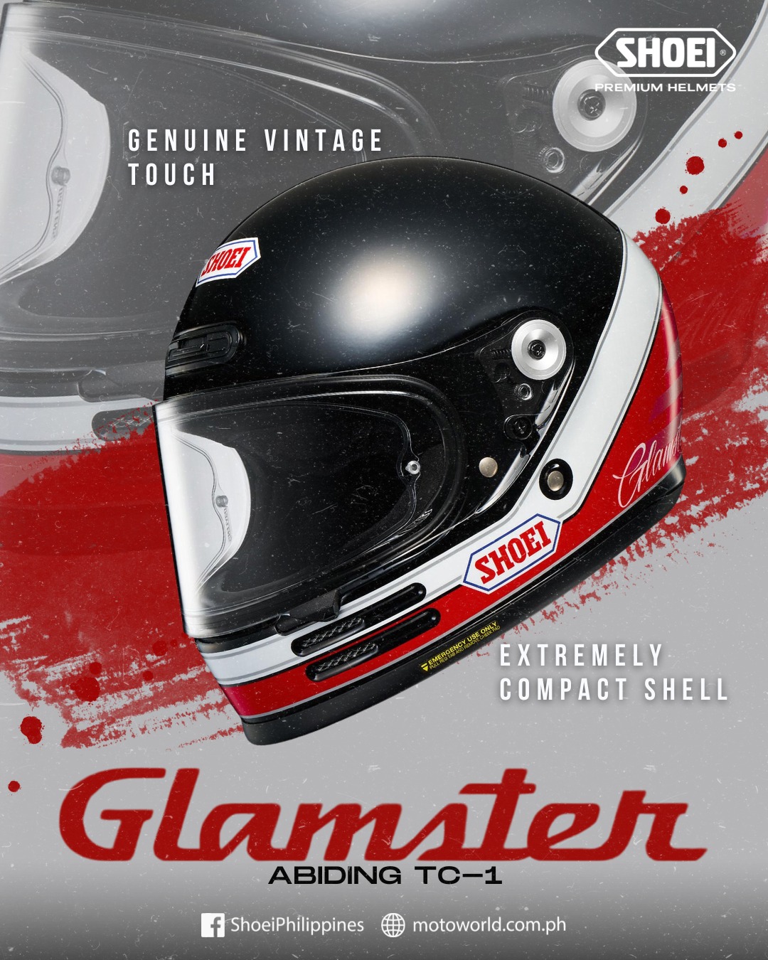 Classic look meets modern performance with the SHOEI GLAMSTER