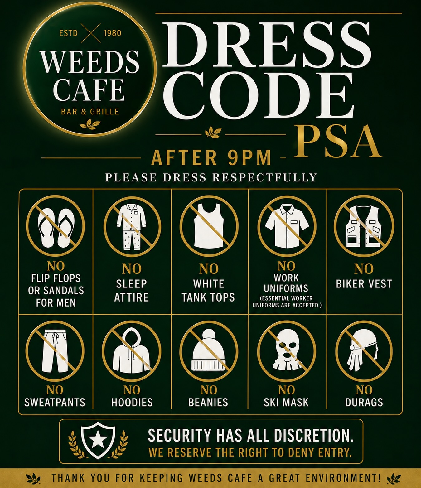 club status dress code Whiskey Jill's Nightclub policy Pant Size:28 / XS Emerald Coast Cape Sleeve ANNUALTENTSALE Marquee