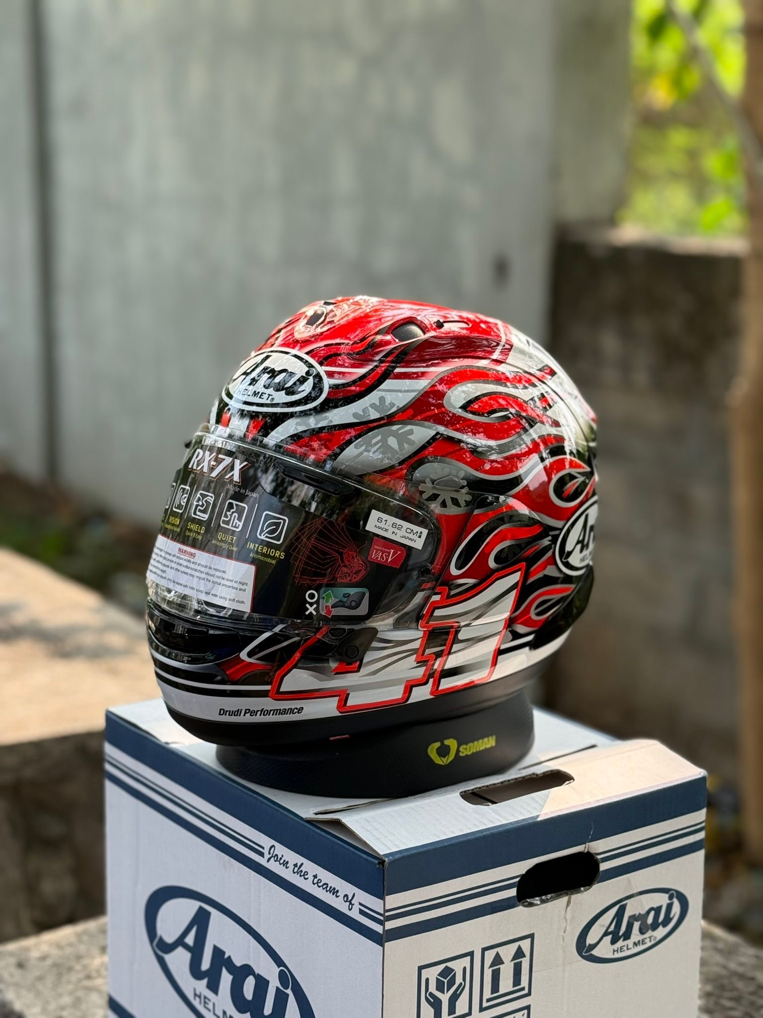 Brand new Arai RX-7X Haga GP helmet for sale