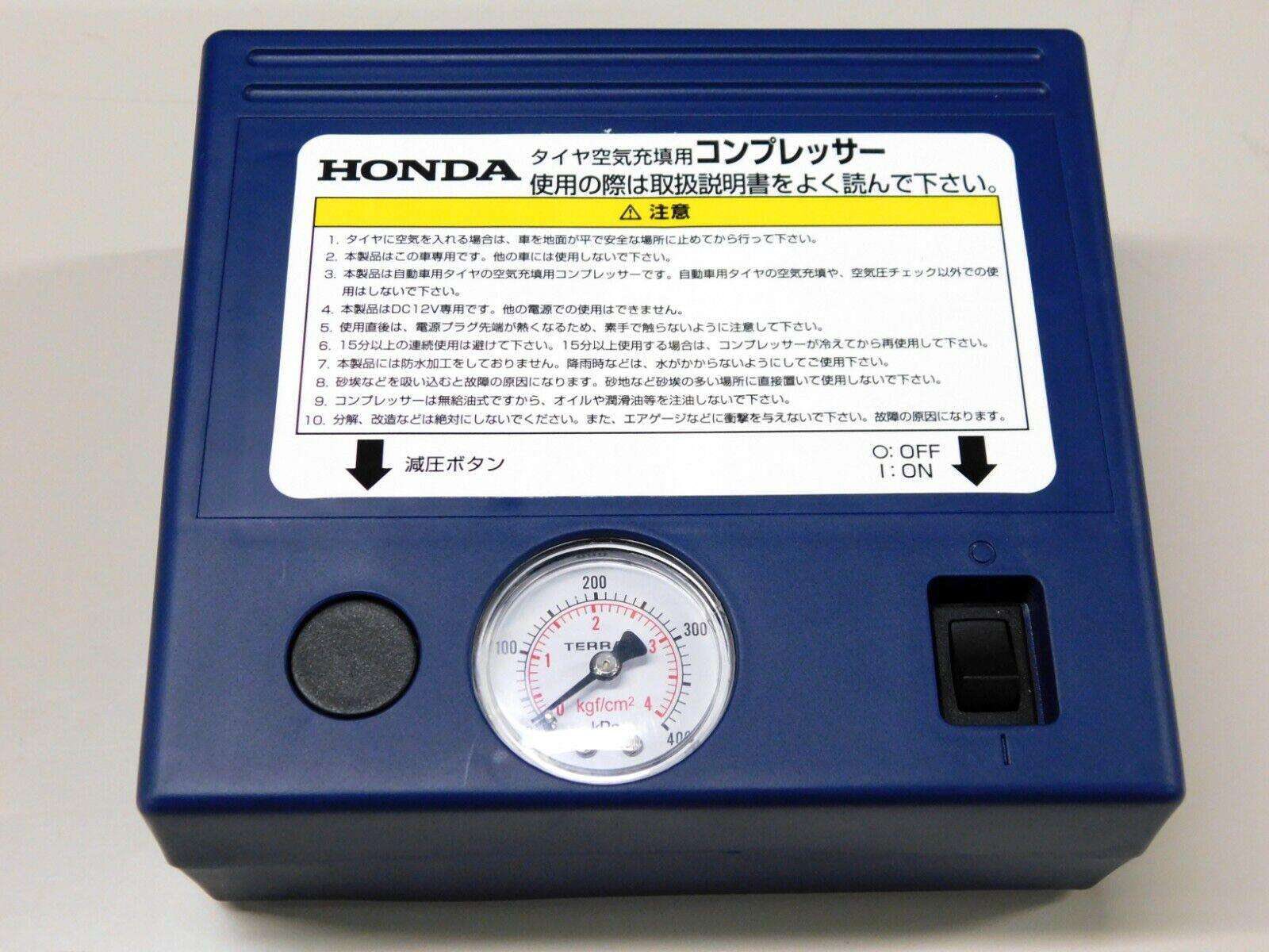 Genuine Honda Tire Inflator Pressure Electric 12v DC Portable Auto 