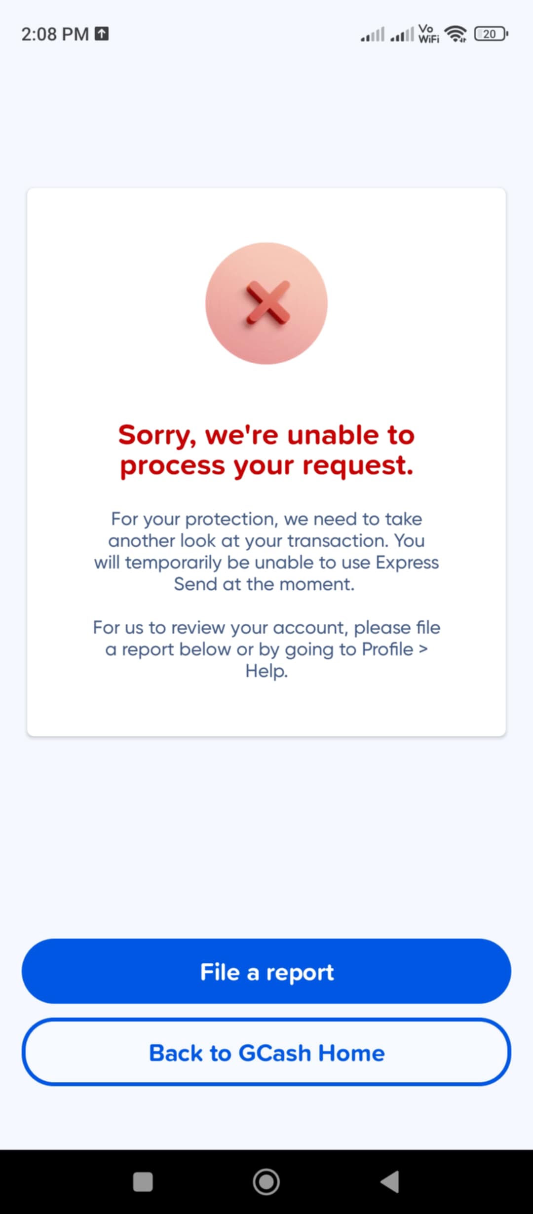 GCash Unable to Process Error: Causes and Fixes