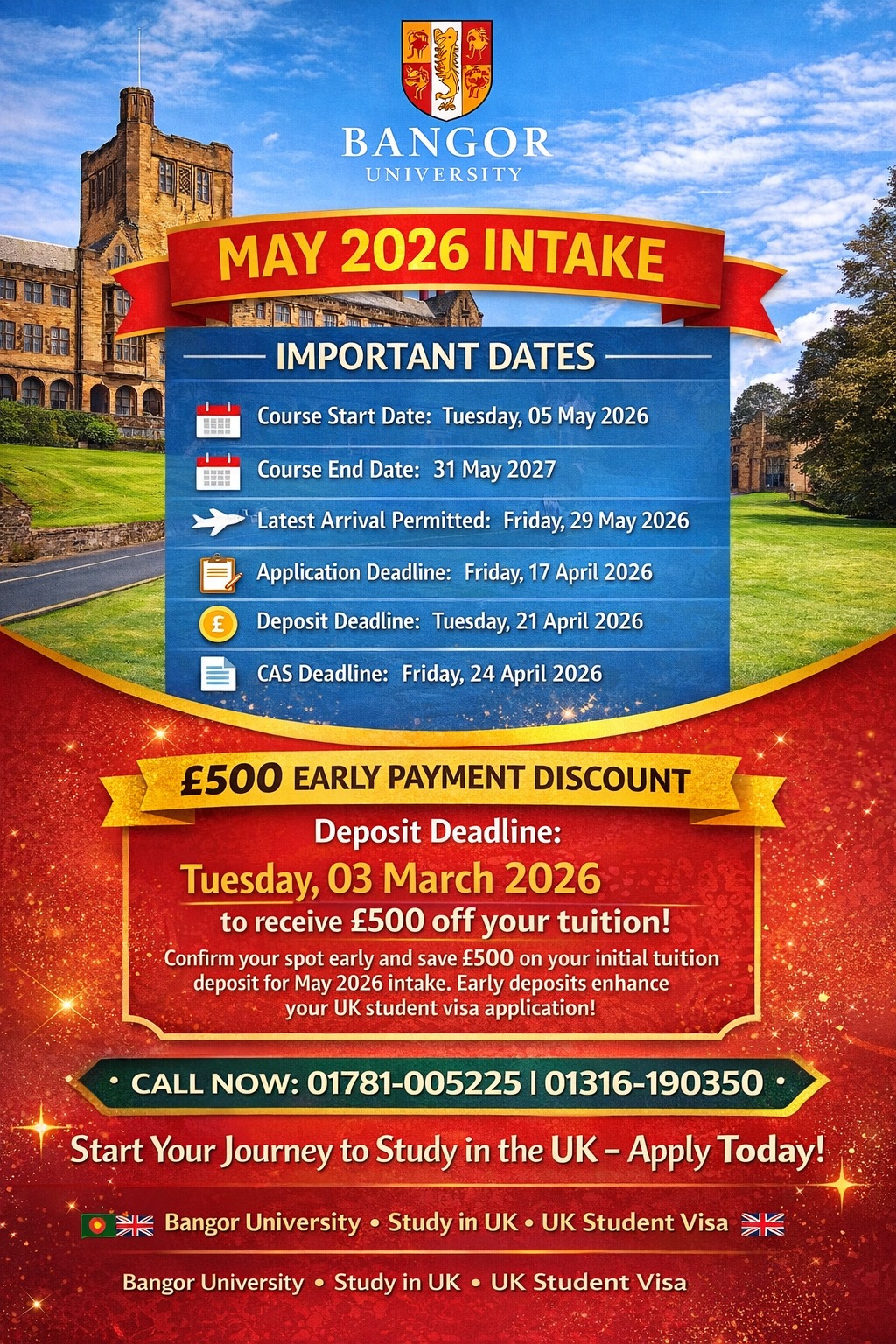 StudyVisa - 🎓 Study at Bangor University, UK | May Intake 2026 | Study ...