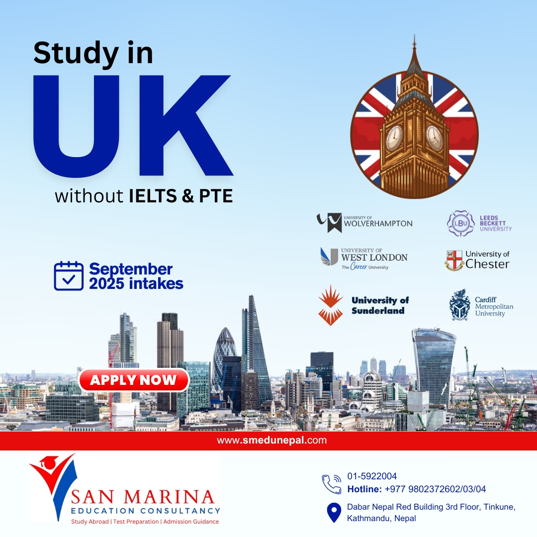 San - 🎓 Study in the UK Without IELTS or PTE! 🇬🇧 📅 September 2025 ...