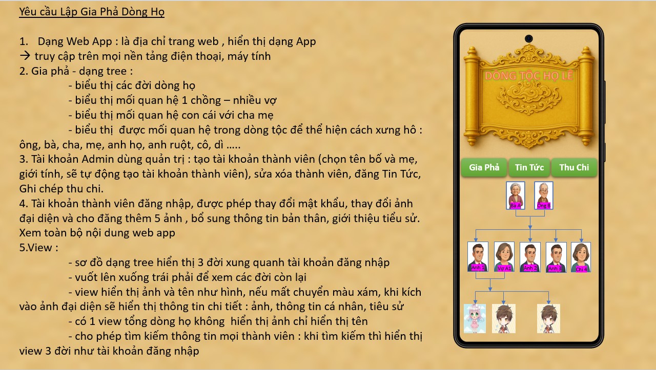 Group Lập trình Python | Cần thuê code web app gia phả, anh em có khả ...