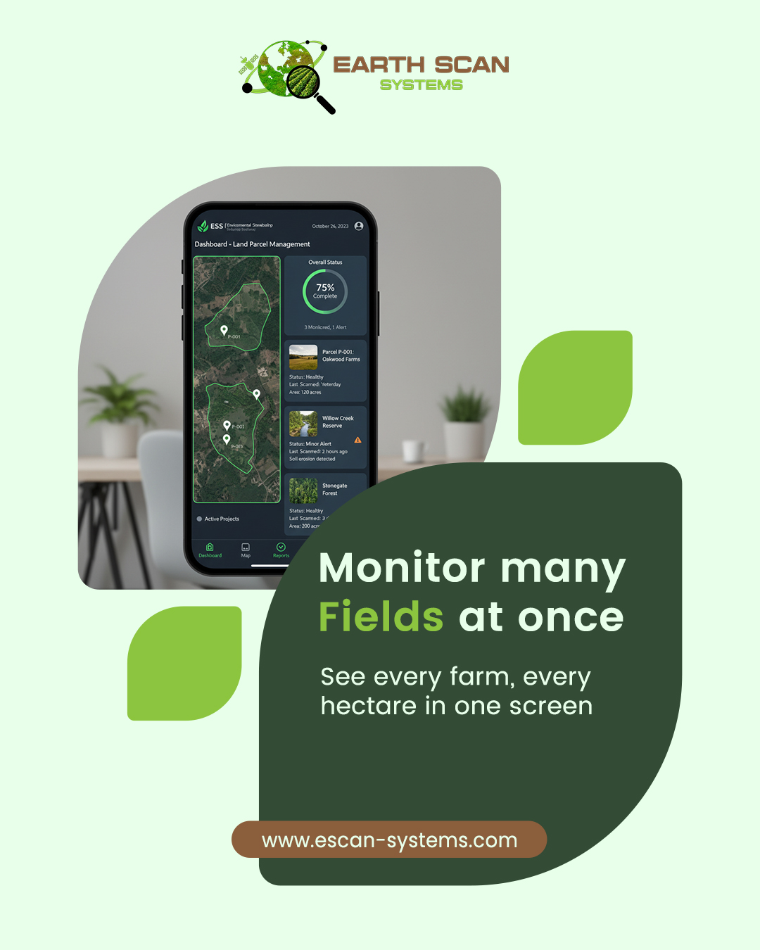 Earth - Whether 5 fields or 50, ESS lets you monitor all with ease. # ...