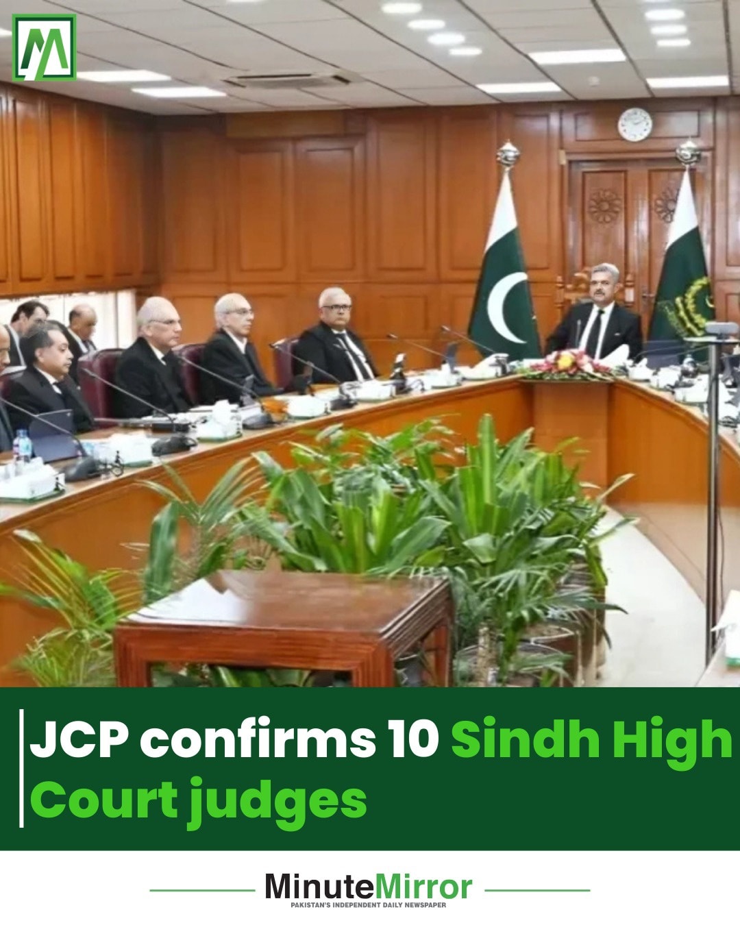 Minute - The Judicial Commission of Pakistan (JCP) has approved the ...