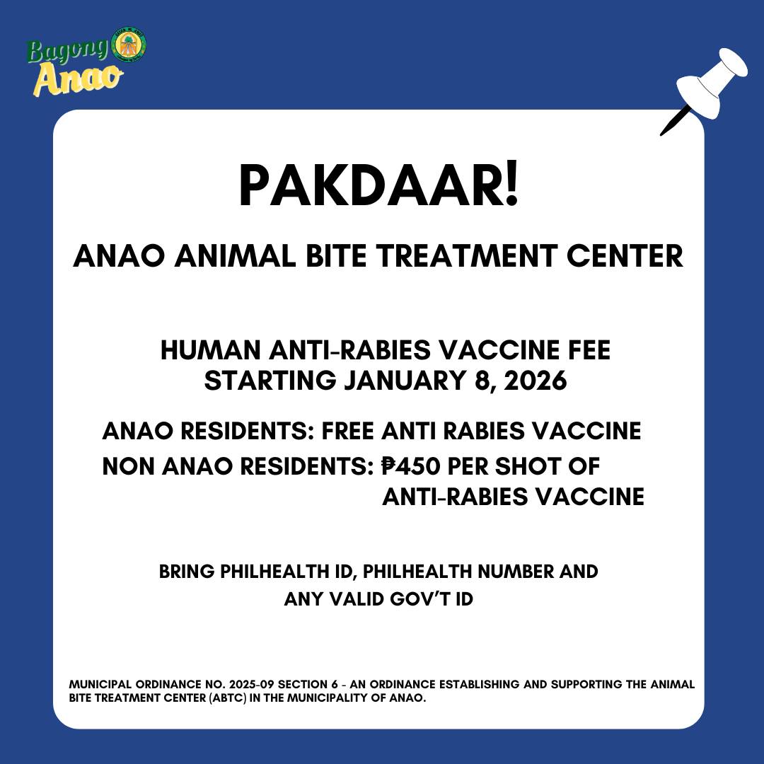Anao - PAKDAAR! Anao Animal Bite Treatment Center Human Anti-Rabies ...
