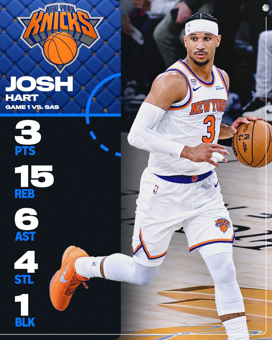 ALL HART 💪💙 Josh Hart joined Larry Bird as the only players with