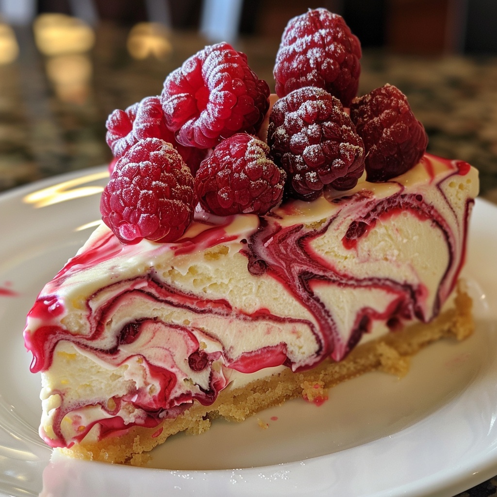 Blissful - Raspberry Swirl Cheesecake Cake 🍰💖 Ingredients: Crust: 1 1/2 ...