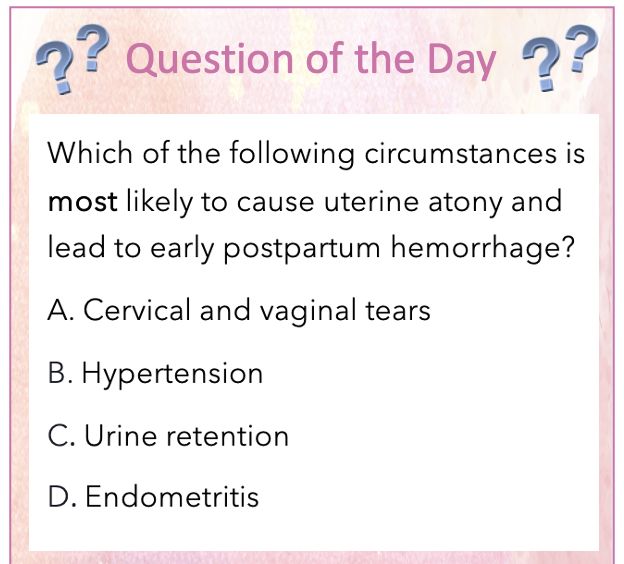 Maternity practice questions for nursing students 