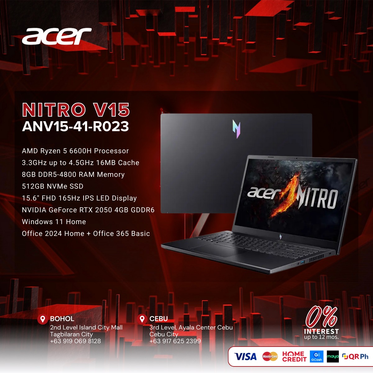 Acer - 𝗔𝗖𝗘𝗥 𝗡𝗜𝗧𝗥𝗢 𝗩 𝟭𝟱 𝗔𝗡𝗩𝟭𝟱-𝟰𝟭-𝗥𝟬𝟮𝟯 Designed to handle multitasking ...