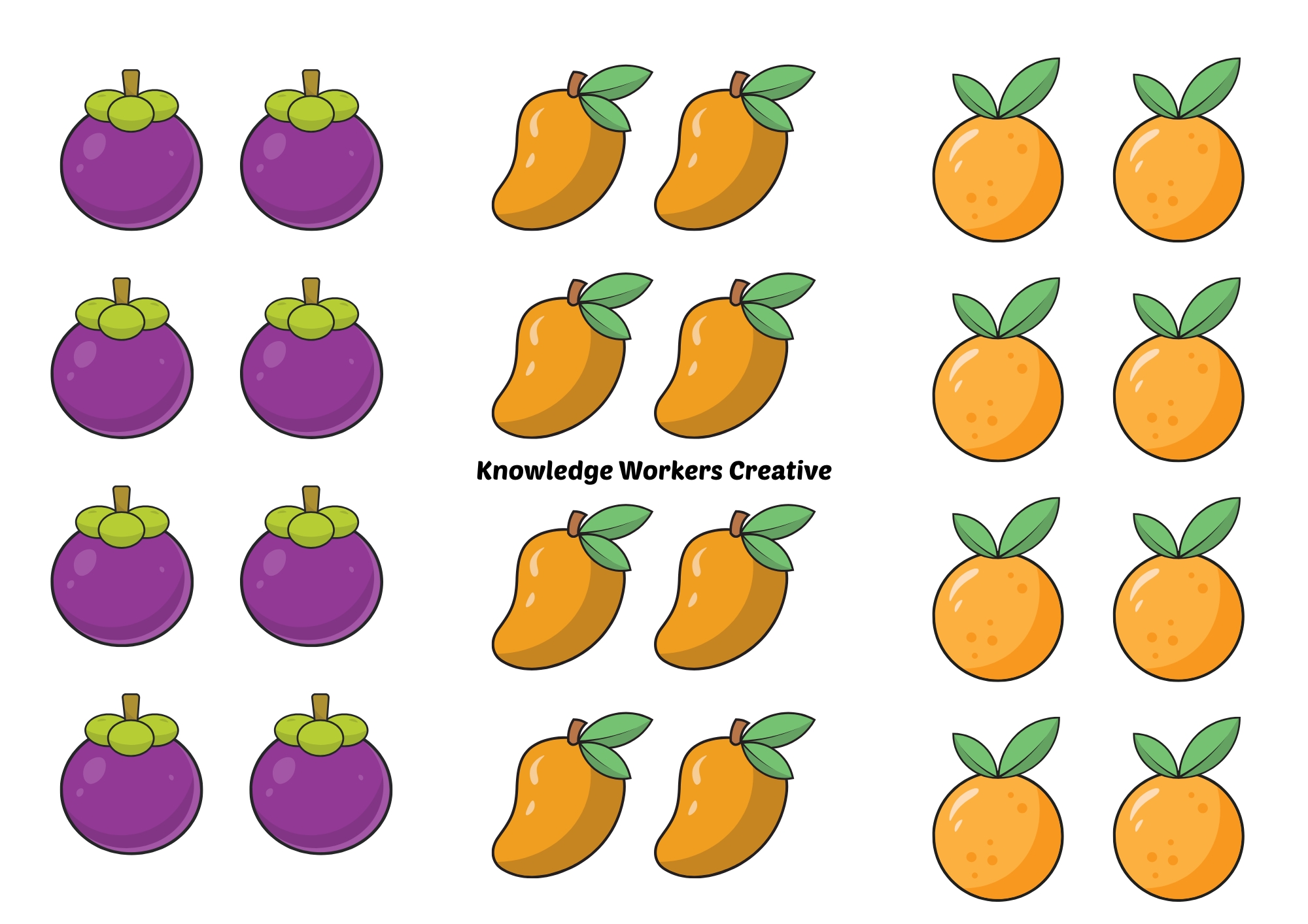 Numbers with Fruits from 1 to 9 💚