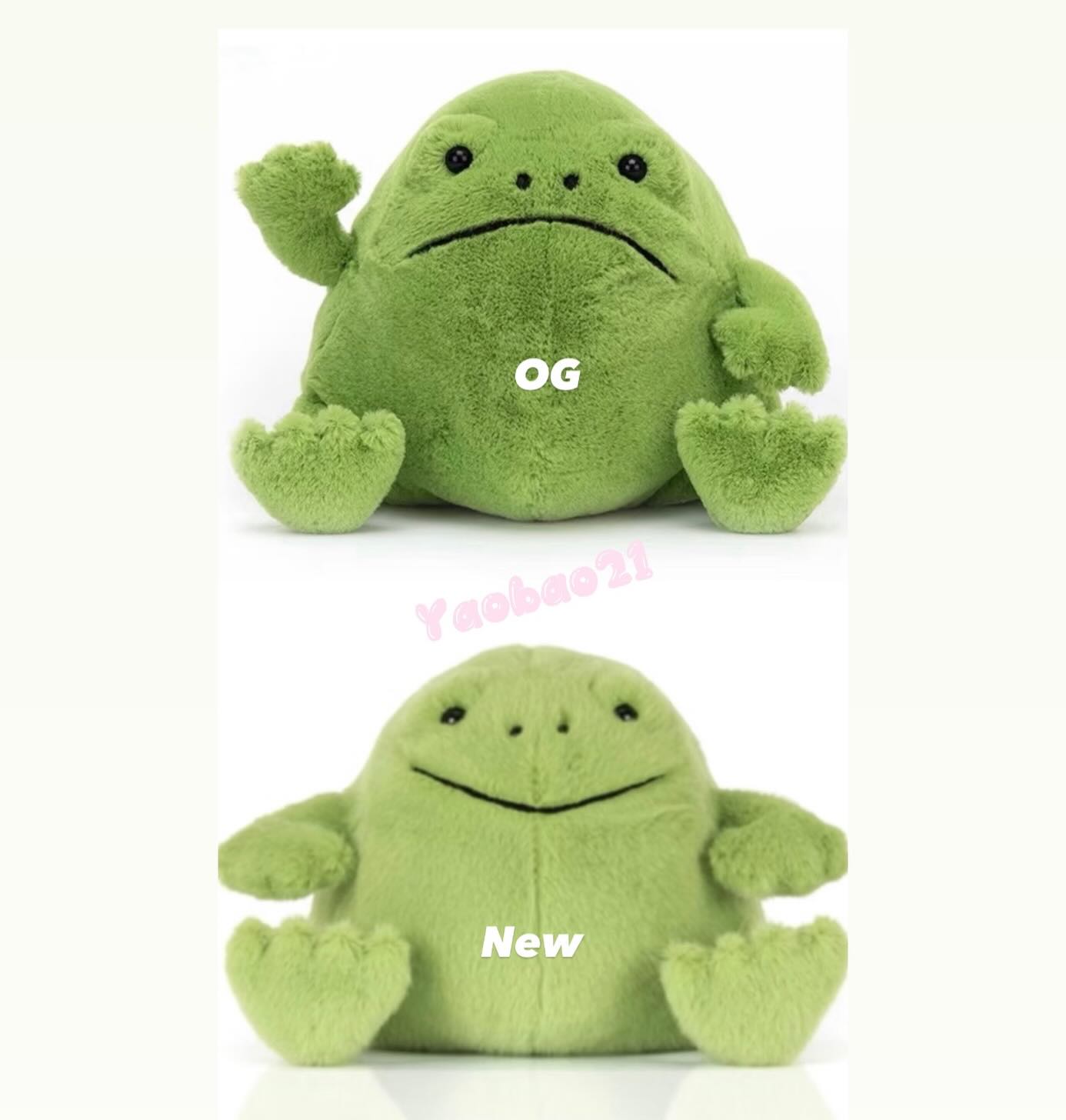 Which version do you like? 🐸💚 Jellycat Ricky Rain Frog Smiling