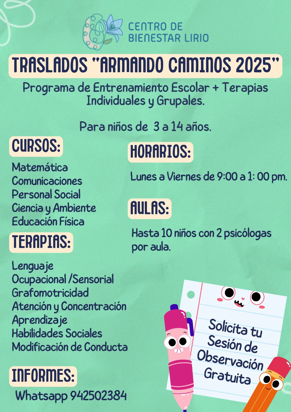 Centro - ¿Tu niño necesita una atención que incluya las terapias ...