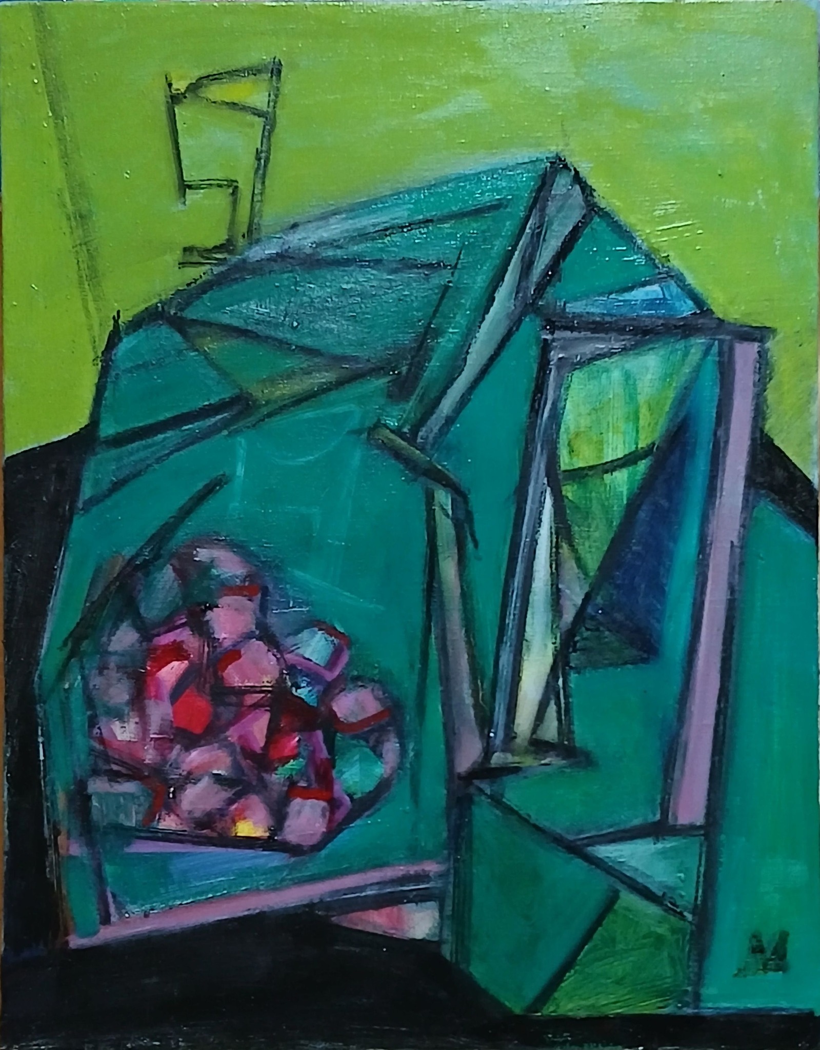 2025年の作品に加筆。｢STILL LIFE ｣ F 6 Oilpainting SEP 19 2026