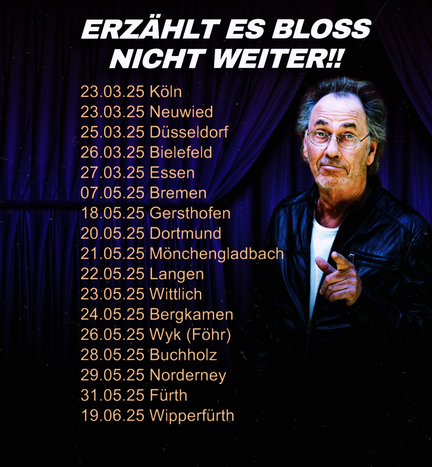 Hugo - SOLO-TOUR - Frühjahr 2025 „ERZÄHLT ES BLOSS NICHT WEITER“ 🤫😉 ...