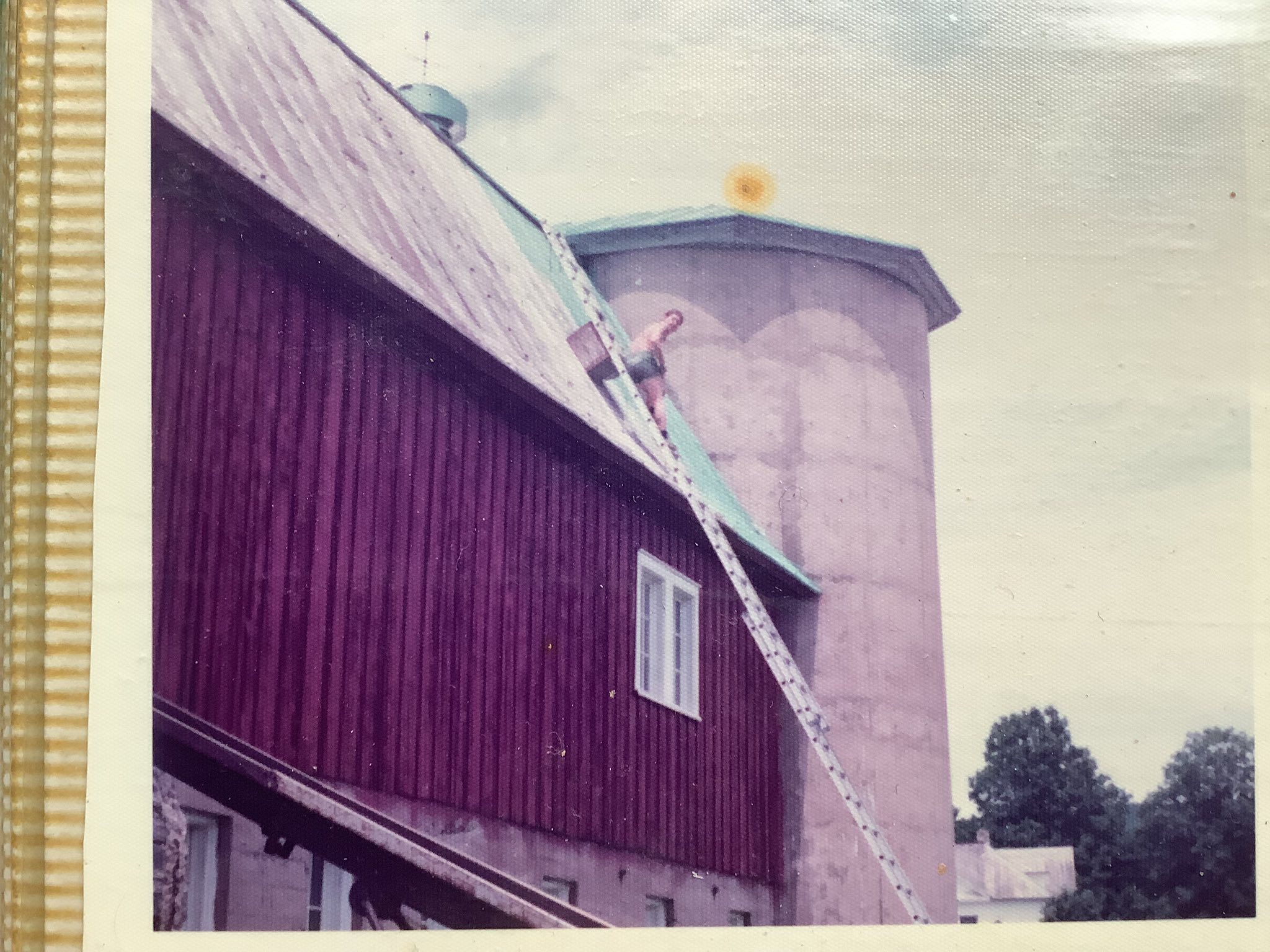 History - Nick painting. Because the eaves jutted out we always put an ...