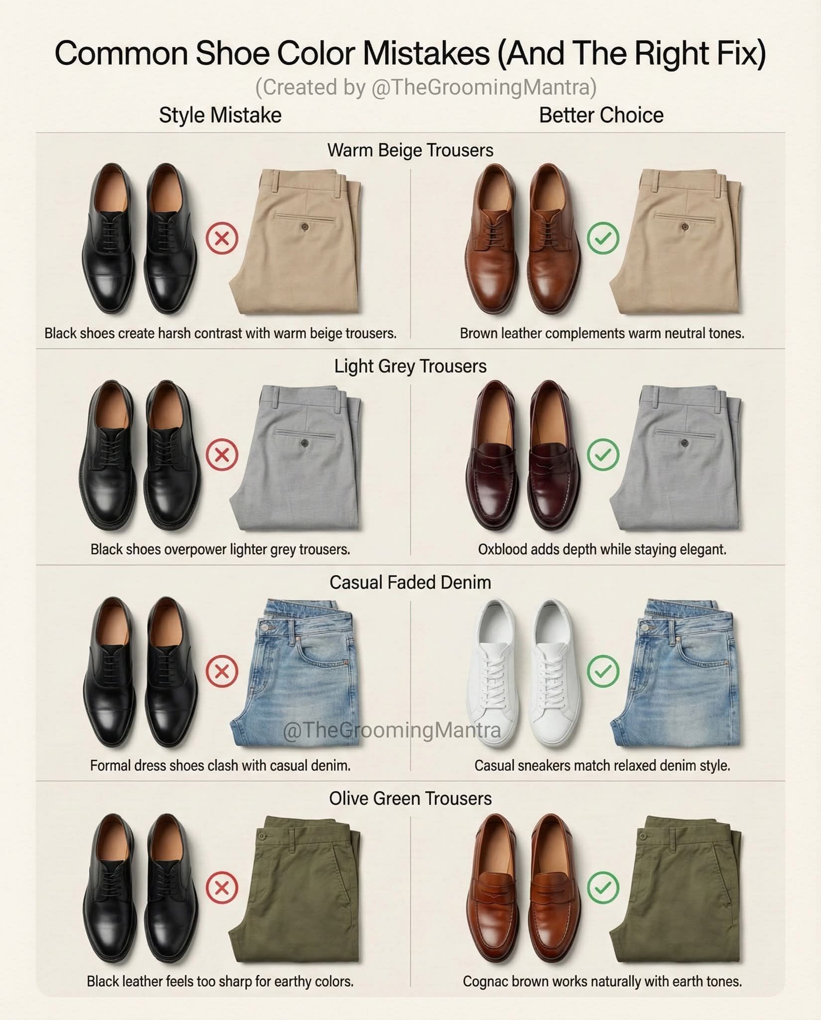 How to match shoes with trousers for a balanced outfit